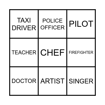 JOB BINGO! Bingo Card