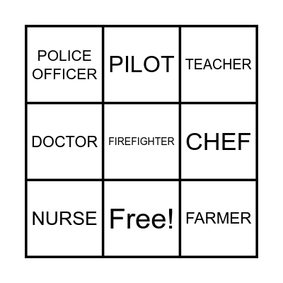 JOB BINGO! Bingo Card