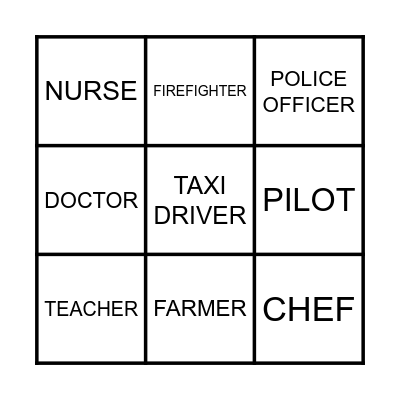 JOB BINGO! Bingo Card