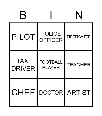 JOB BINGO! Bingo Card