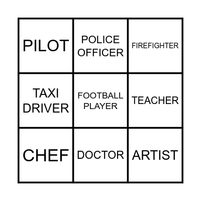 JOB BINGO! Bingo Card