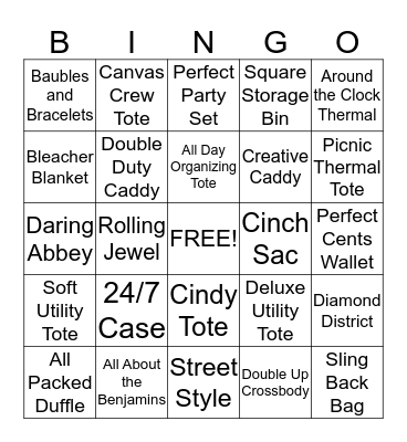Thirty-One Bingo! Bingo Card