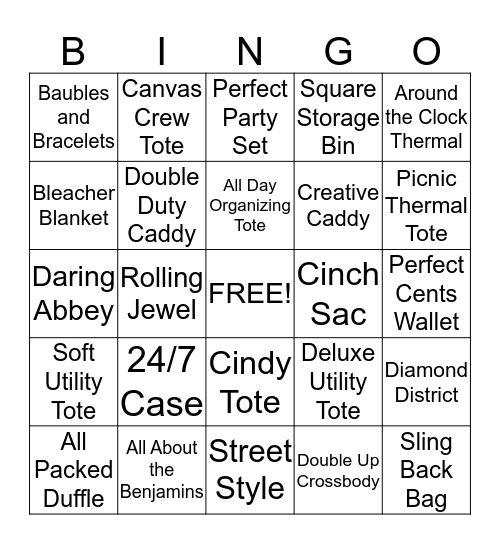 Thirty-One Bingo! Bingo Card