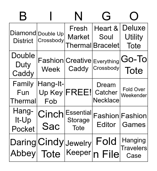 Thirty-One Bingo! Bingo Card