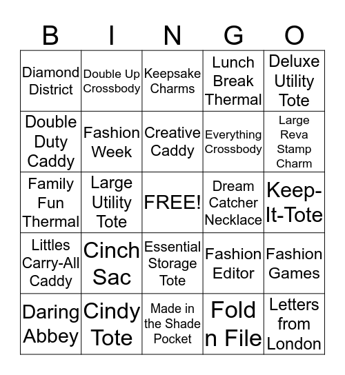 Thirty-One Bingo! Bingo Card