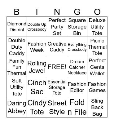 Thirty-One Bingo! Bingo Card