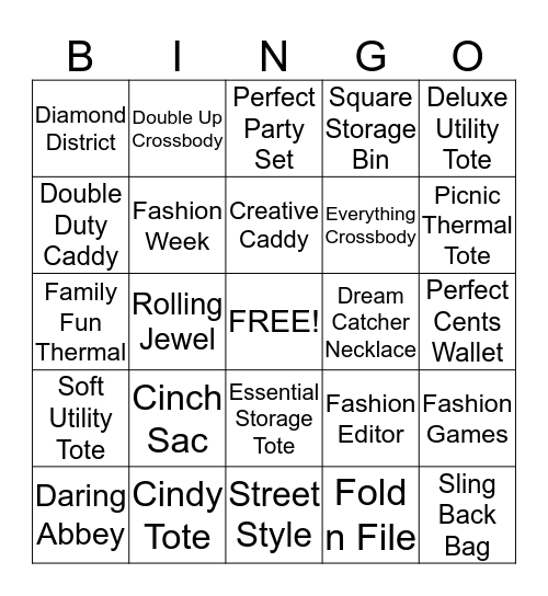 Thirty-One Bingo! Bingo Card