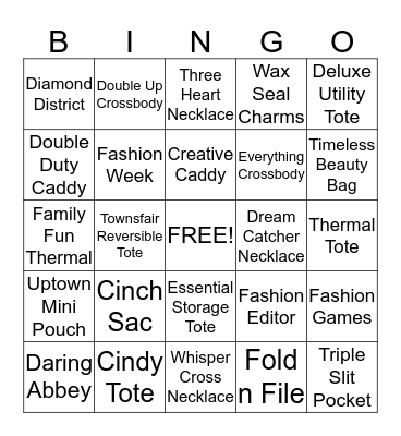 Thirty-One Bingo! Bingo Card