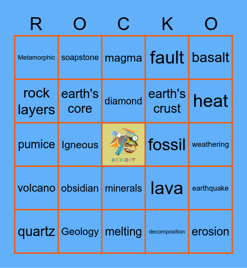 Geology Bingo! Bingo Card