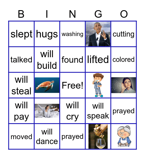 Vivid Verbs Set #1 Bingo Card