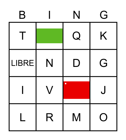 El abecedario Bingo Card