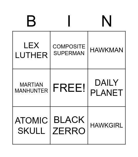Bingo Card