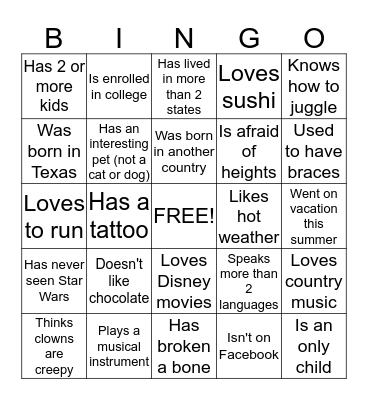 Snappy Salads Bingo! Bingo Card