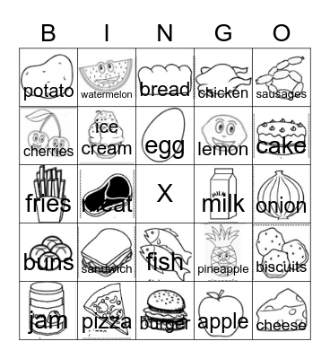 Food, Please! Bingo Card