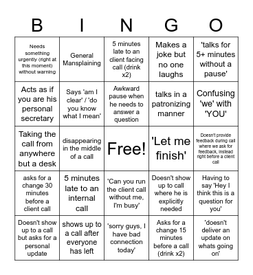 Im not even getting a free car out of this Bingo Card
