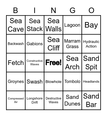 The Sea Bingo Card