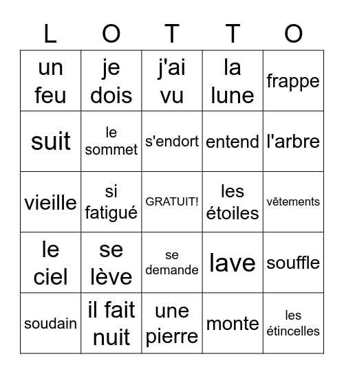 Moko et le Secret des Étoiles Bingo Card