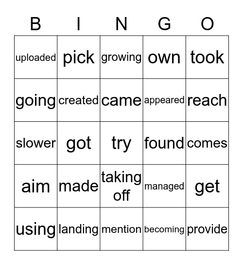 social media Bingo Card