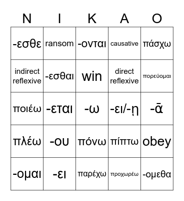 Ch. 6 Review Bingo Card