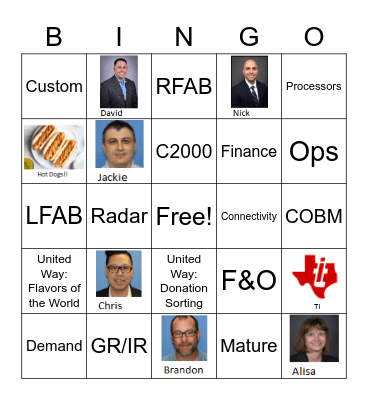 EPD F&O Bingo Card