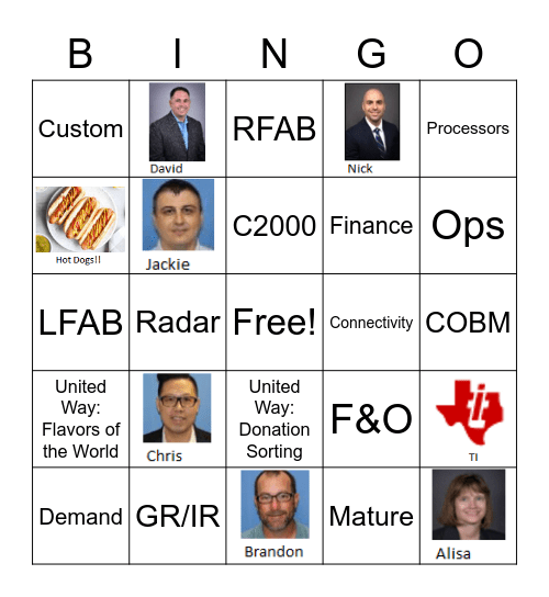 EPD F&O Bingo Card