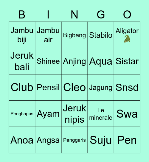 Jiji punya Bingo Card