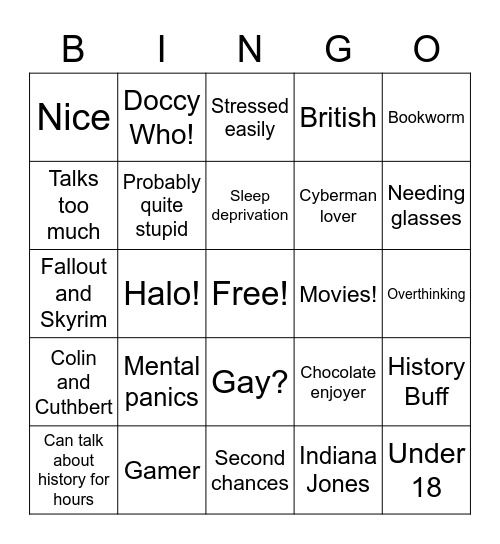 The Bing-Joe Bingo Card