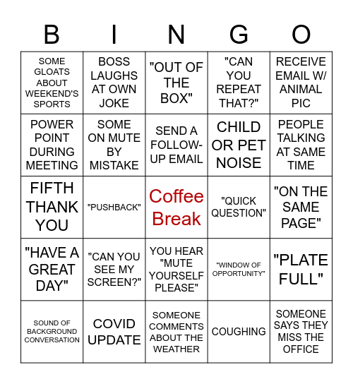 JUST FLOAT BINGO Card