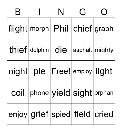 through PH Bingo Card