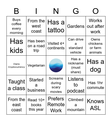 CRR Bingo Card