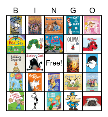 Family Reading Night Bingo Card