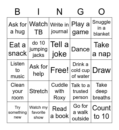 COPING BINO Bingo Card