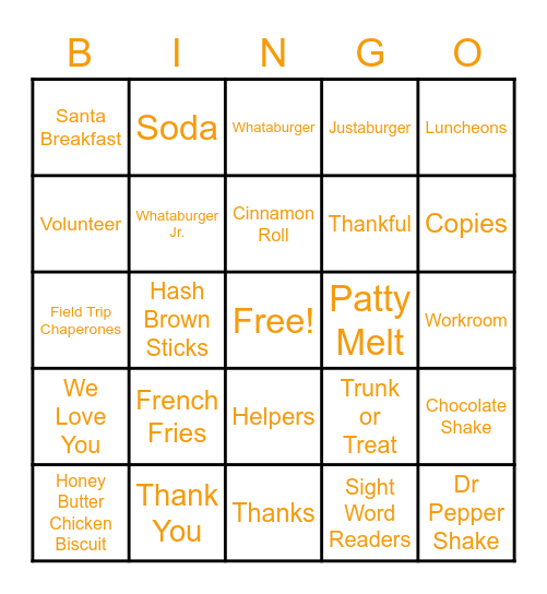 WhataVolunteer Bingo! Bingo Card