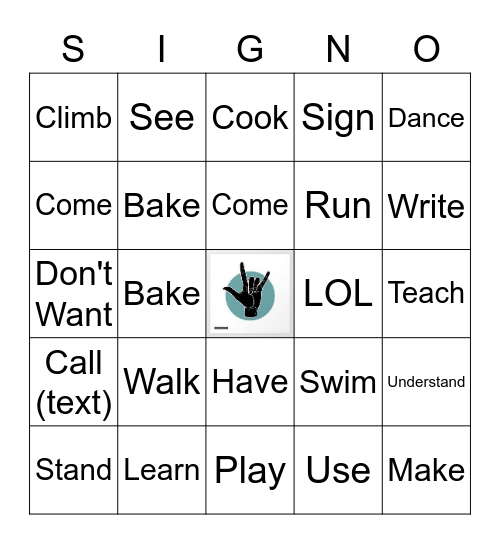 Week 5 Vocabulary Bingo Card