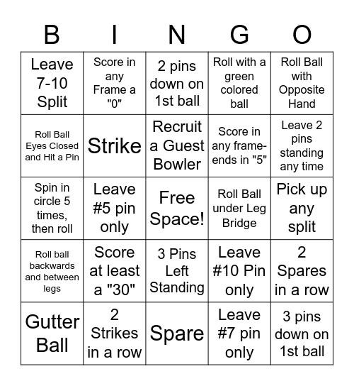 3Hopeful Hearts Bowling for Hope Bingo Card