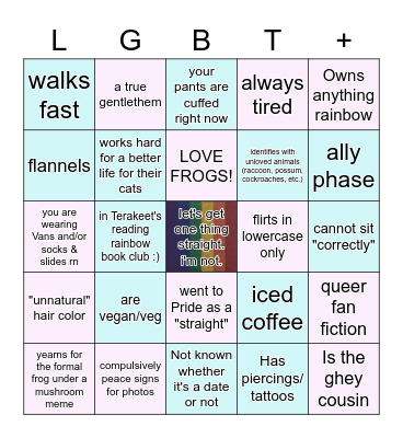 TeraQueer Bingo Card