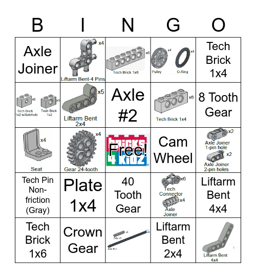 B4K Project Kit 1 Bingo Card