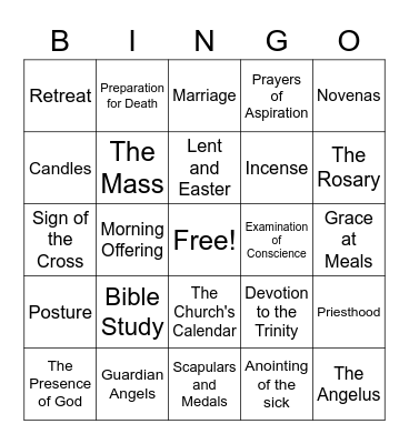 Signs of Life Bingo Card