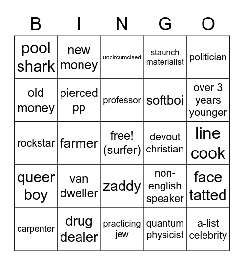 bingo bois Bingo Card