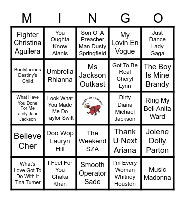 Hits! Blackout! Bingo Card