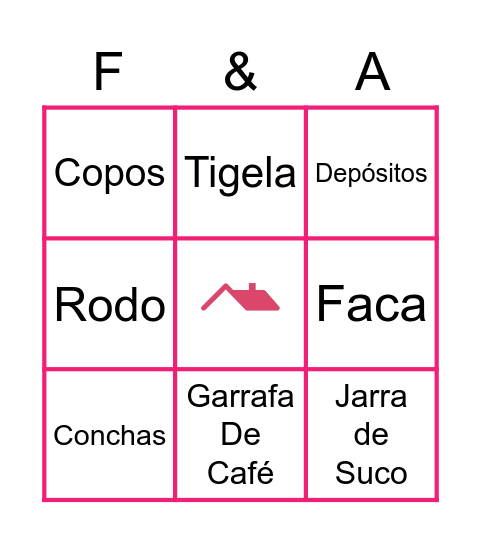 BINGO CHÁ DE CASA NOVA Bingo Card