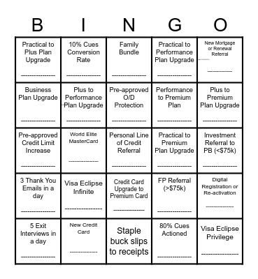 CSR/PBA Bingo Card