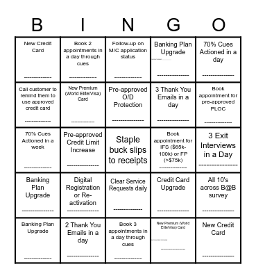 Bingo Lite Bingo Card