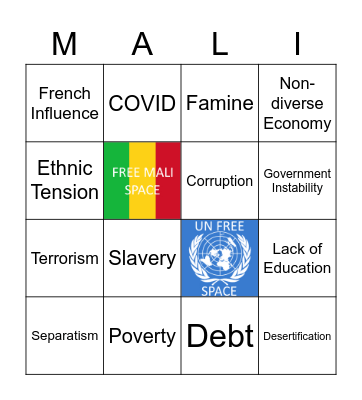 Mali Bingo Card