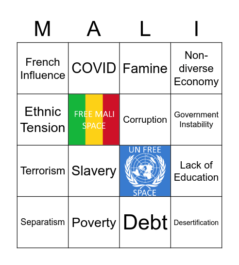 Mali Bingo Card