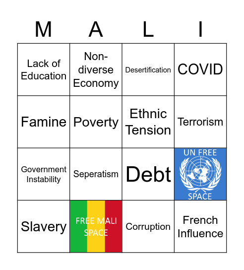 Mali Bingo Card