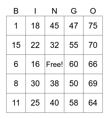 Amy Madlangbayan Bingo Card