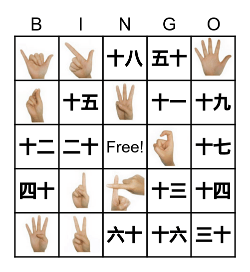 宾果数字 Bingo Card