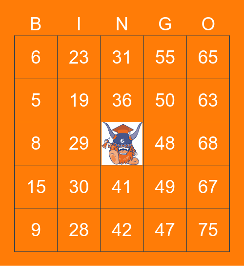 Salem State Senior Week Bingo Card