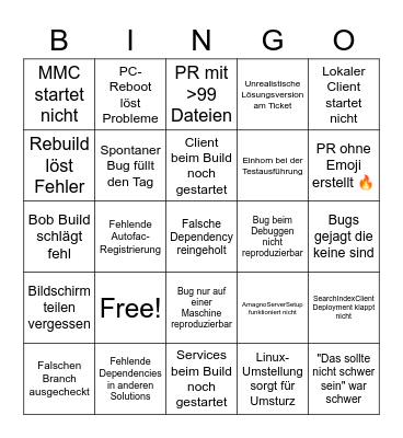 13. Mai Bingo Card